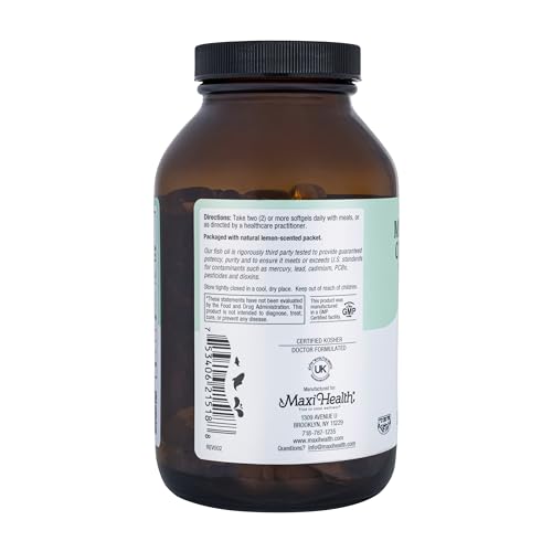 Omega 3 Fish Oil Supplement for Women and Men - Triple Strength 2000 mg Fish Oil with Omega 3 Fatty Acids Supplements Including EPA, DHA - Support for Heart Brain & Joint Health Kosher 90 Softgels - Medaid International