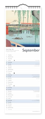 Japanese Woodblocks Slim Calendar 2026 (Art Calendar) - Medaid International