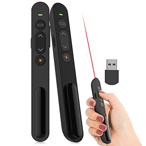 Rioicc - 2.4GHz Wireless Presentation Clicker with Hyperlink & Volume Control