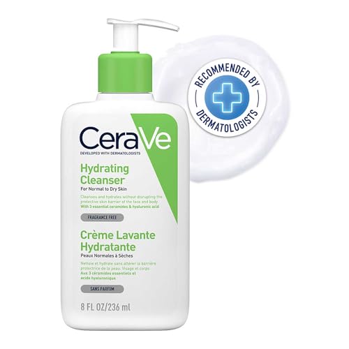 CeraVe Hydrating Cleanser | 236ml/8oz | Daily Face & Body Wash for Normal to Dry Skin - Medaid International