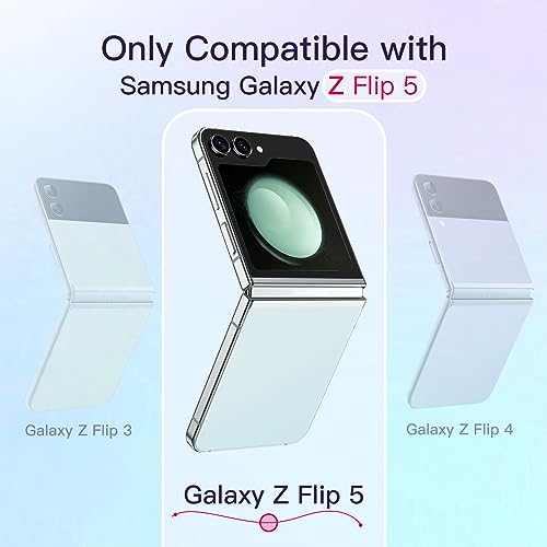 JETech - Magnetic Case for Galaxy Z Flip 5, MagSafe Compatible, Transparent Hard PC, Anti-Scratch