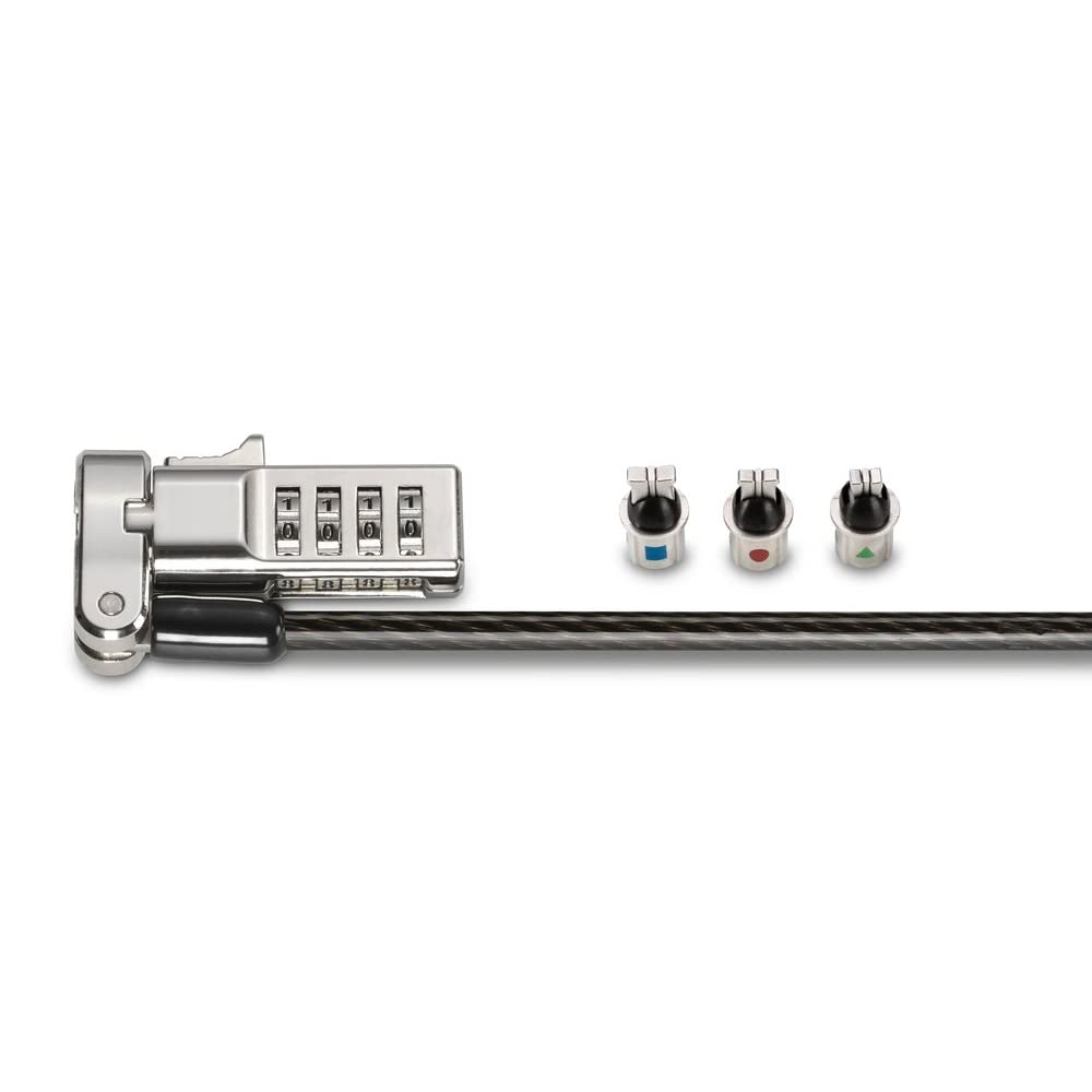 Kensington Universal 3-in-1 Combination Laptop Lock, Computer Security Locking Cable - Resettable Version (K62316WW), Black - Medaid International