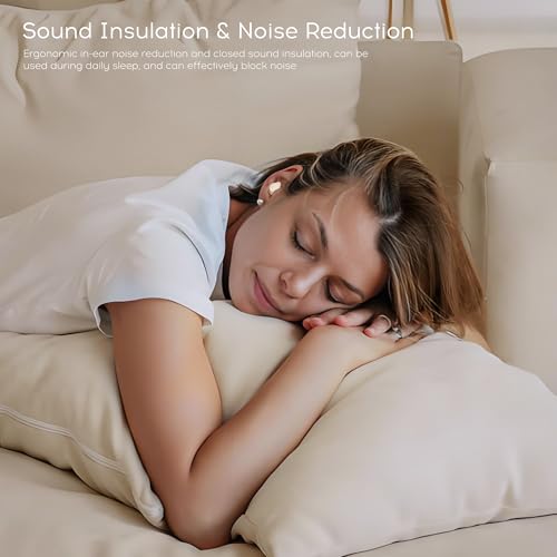 Sunvito - Mini Invisible Bluetooth 5.3 Sleep Earplugs for Side Sleepers