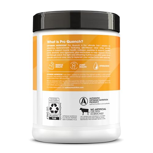 Optimum Nutrition Pro Quench, 10g Clear Protein, 10g Collagen peptides & Electrolyte Powder Drink Mix, Tropical Orange Mango, 20 Servings, 520 Grams (Packaging May Vary) - Medaid International