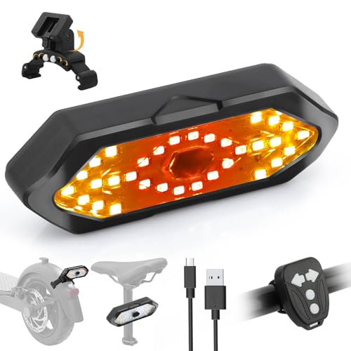 FxinruiA - Remote Control LED Turn Signal for Max G30, Adjustable Direction, Rechargeable Tail Light