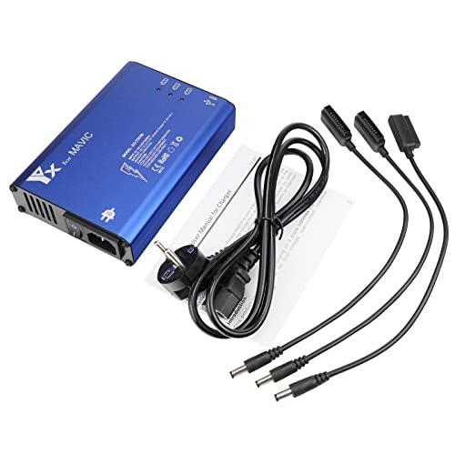 Hensych - 5 in 1 Multi Charger for Mavic Pro, 13.05V, 4.5A, 3 Battery Ports