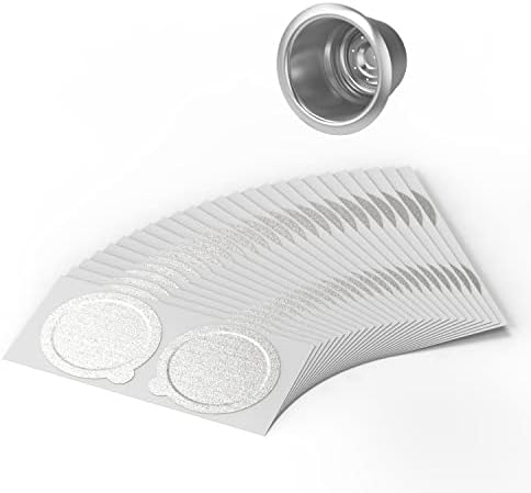 Triplot Reusable Capsules for Nespresso OriginalLine - Refillable Coffee Pods,Stainless Steel Cups Compatible for Nespresso OriginalLine Machine (1pod+50lids)…|B0BNW5H221