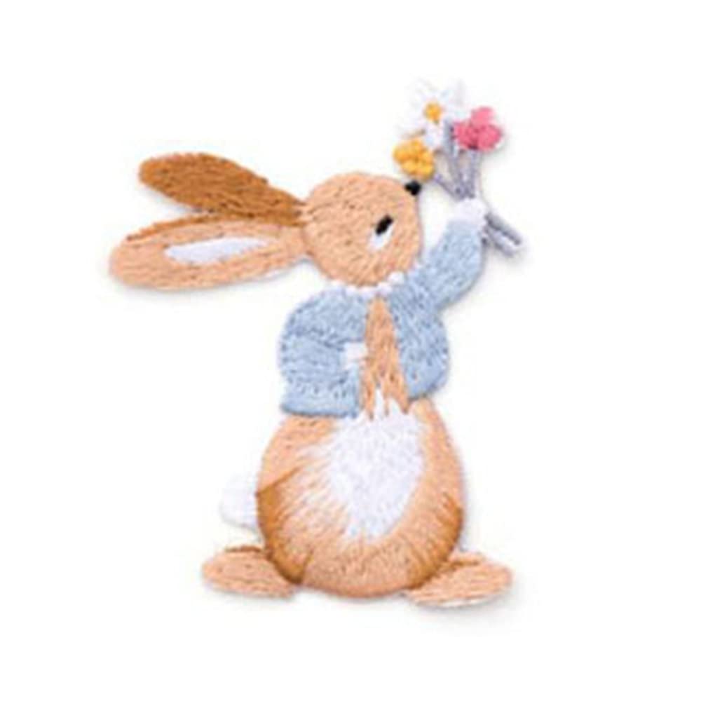 Cute Rabbit Embroidery Patches,Easter Bunny Patches,Iron On Patches for Backpack Jackets Clothes Bag - Medaid International