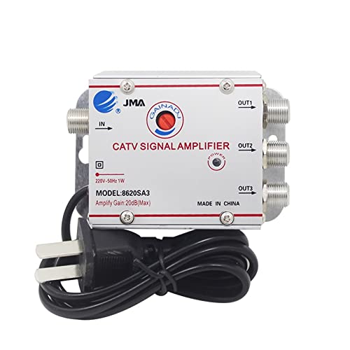 Fantastic - 3 Way 20dB CATV Signal Amplifier with Low Noise Design & Durable Aluminum Housing
