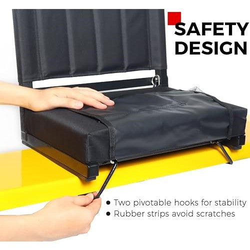 SPORT BEATS Stadium Seats with Back Support Bleacher Chairs with Back and Cushion Thick Padded Bleacher Seats Includes Shoulder Strap|B09GS5LVTJ