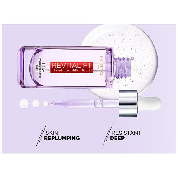 L Oreal Paris Serum Revitalift Filler [+Hyaluronic Acid], 1.5% Pure Concentrated Hyaluronic Acid Dropper Serum - Medaid International