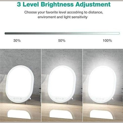 Erligpowht Light Therapy Lamp, Uv Free 10000 Lux Daylight Lamp Touch Control With 3 Adjustable Brightness Levels & 4 Timer Function, Large Surface Rotatable Stand For Home/Office