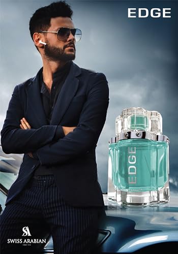 Swiss Arabian EDGE - Luxury Products From Dubai - Long Lasting, Addictive Personal EDP Spray Fragrance - Seductive Signature Aroma - 3.4 oz - Medaid International