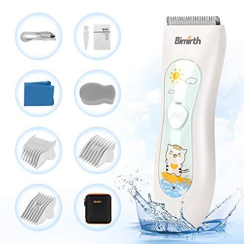 Bimirth - Silent Baby Hair Clipper, Cordless, USB Rechargeable, Waterproof