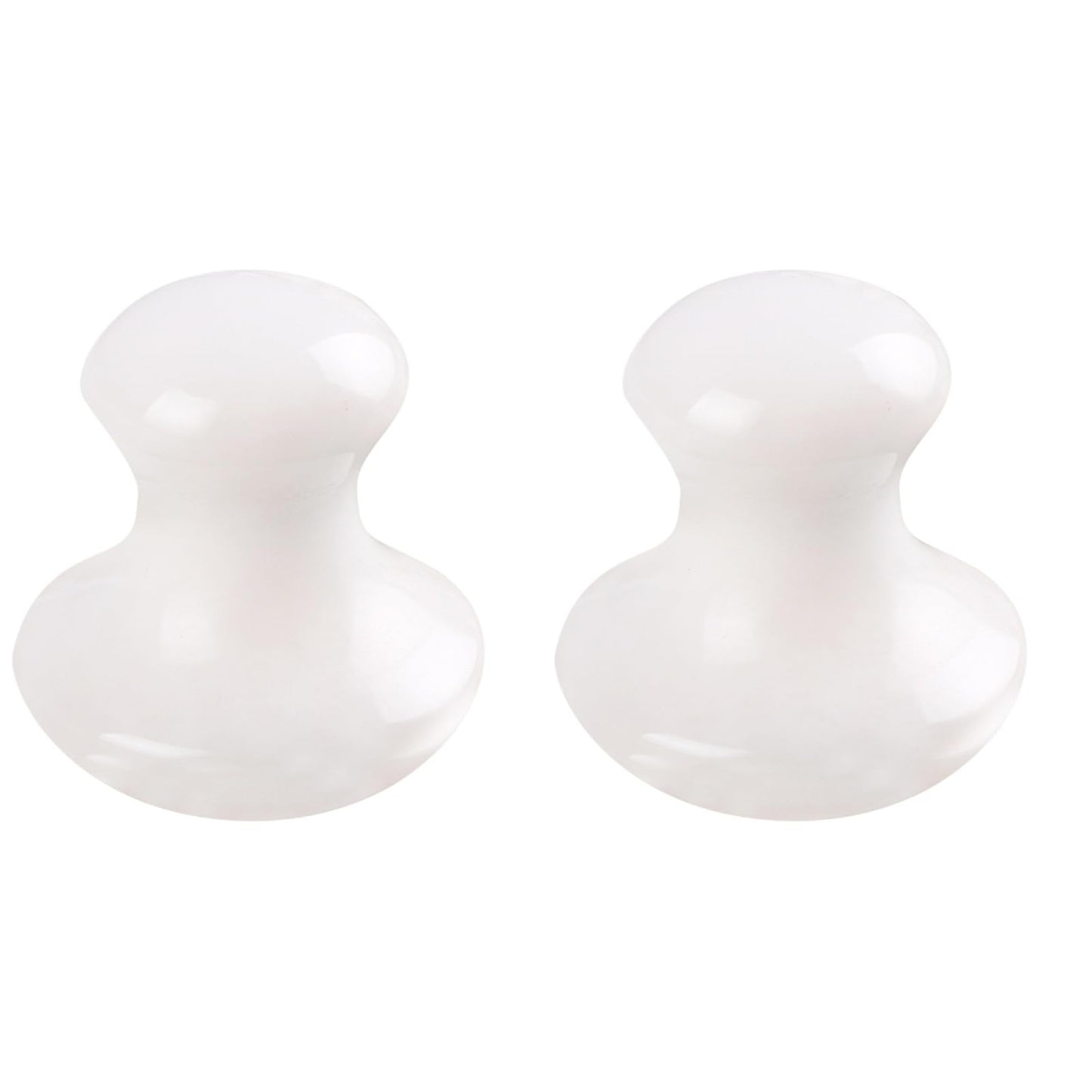 Uonlytech 2Pcs Gua Sha Facial Tools, White Jade Quartz Massage Gua Sha Rollers Stones Scraping Massage Tool for Women Home Spa - Medaid International