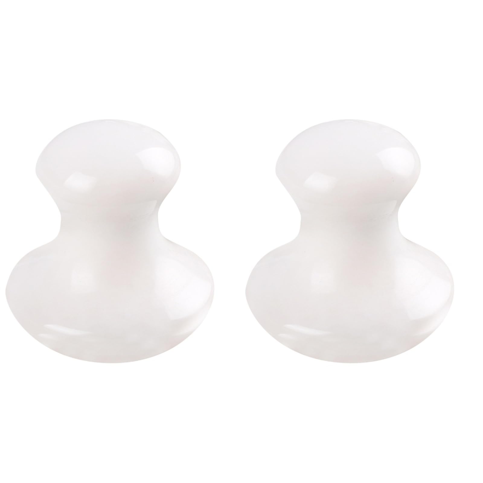 Uonlytech 2Pcs Gua Sha Facial Tools, White Jade Quartz Massage Gua Sha Rollers Stones Scraping Massage Tool for Women Home Spa - Medaid International