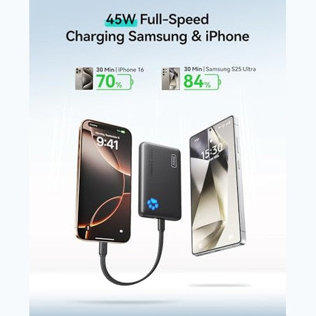 Iniu - Ultra Slim 10000mAh Power Bank with 45W PD Fast Charging, USB C