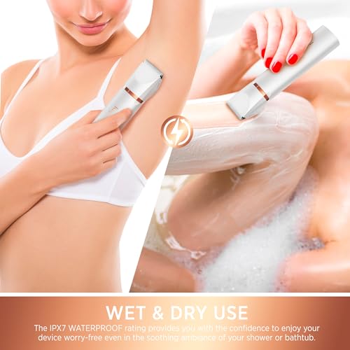 Kaphio - 2-in-1 Bikini Trimmer & Shaver, IPX7 Waterproof, Rechargeable, Wet/Dry Use