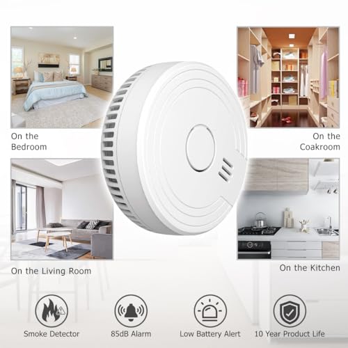 Elro - FS1805M Smoke Alarm Set with Magnetic Mounting, 5-Year Battery Life, 9V, 6-Piece