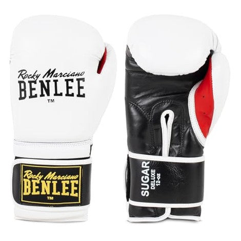 Benlee - Rocky Marciano Sugar Deluxe Boxing Gloves, Leather, Injection Foam, Velcro Straps
