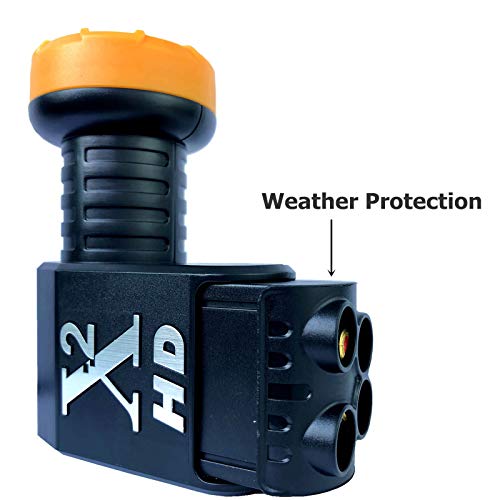 Goaycer - Quad LNB for 4 Participants, Full HD/4K, Weather Protection, Gold-Plated Contacts