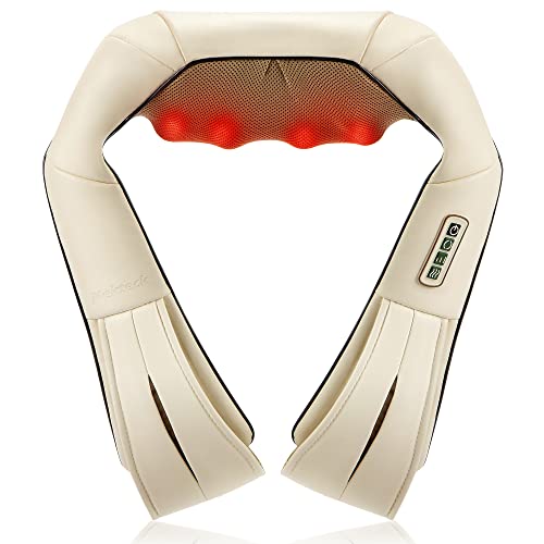 Nekteck - Shiatsu Neck and Back Massager with Soothing Heat & Deep Tissue Relief