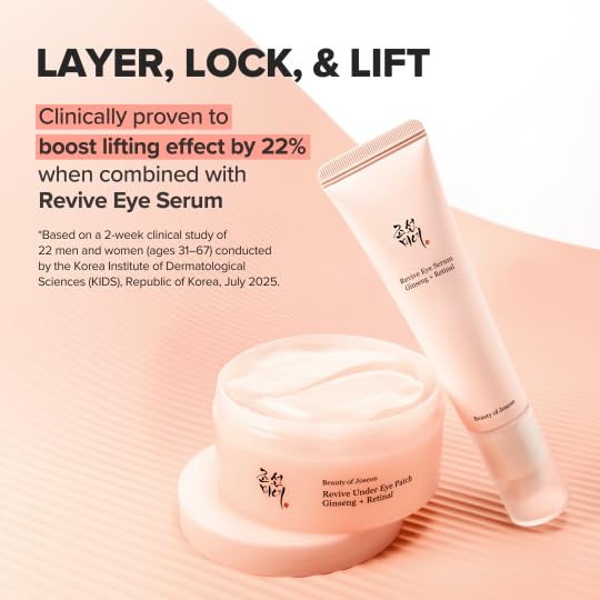 Beauty of Joseon Revive Under Eye Patch Retinal Ginseng for Puffy Under Eye Bag Masks Collagen Peptide Korean Skincare for Women and Men, 60 Sheets 30 Pairs - Medaid International