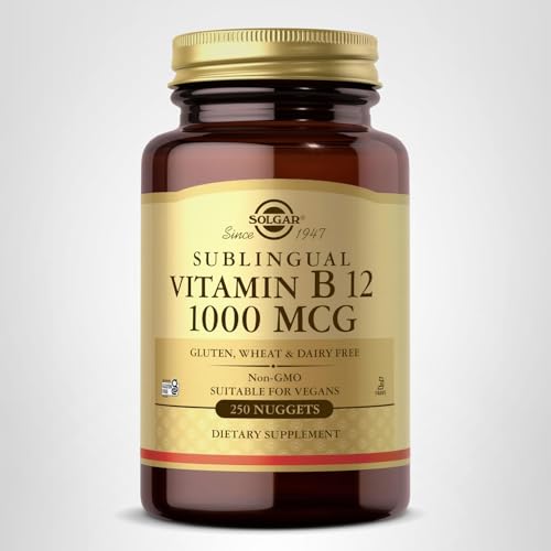 Solgar Vitamin B12 1000 mcg, 250 Nuggets - Supports Production of Energy, Red Blood Cells - Healthy Nervous System - Promotes Cardiovascular Health - Vitamin B - Non-GMO, Gluten Free - 250 Servings - Medaid International