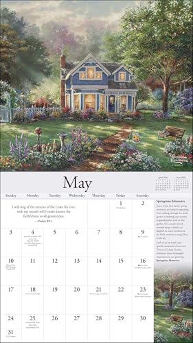 Thomas Kinkade Collector's Scripture Edition 2026 Deluxe Wall Calendar + Print - Medaid International