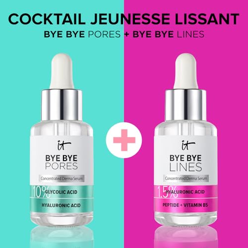 IT Cosmetics Bye Bye Lines Hyaluronic Acid Serum for Face - Hydrating Anti-Aging Facial Serum With Peptide & Vitamin B5, Visibly Plumps Skin, Smooths Look of Fine Lines, For All Skin Types - 1 fl oz - Medaid International