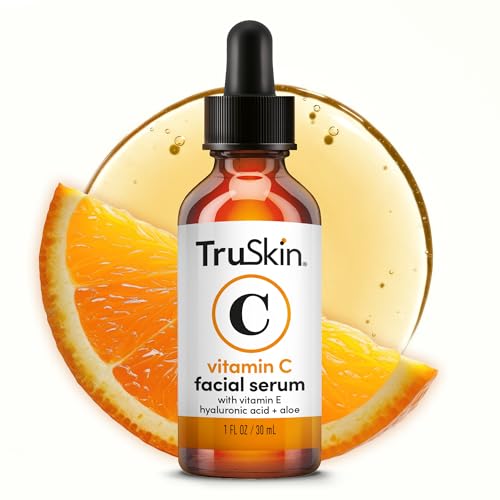 TruSkin Vitamin C Serum For Face – Anti Aging Face Serum with Vitamin C, Hyaluronic Acid, Vitamin E – Brightening Formula – Improve Appearance of Dark Spots, Tone, Fine Lines & Wrinkles, 1 Fl Oz - Medaid International