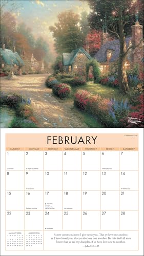 Thomas Kinkade Studios 2026 Deluxe Wall Calendar with Scripture - Medaid International