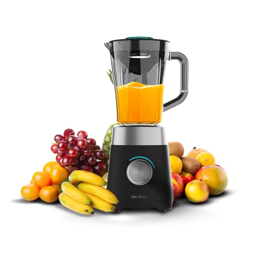 Cecotec - 1300W Electric Tabletop Mixer, 2 Speed, 4 Blades, Black Titanium
