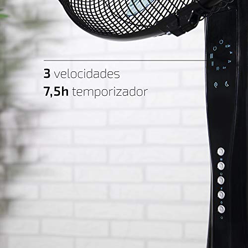 Cecotec - EnergySilence 530 Pedestal Fan, 50W Power, Quiet Operation, Black