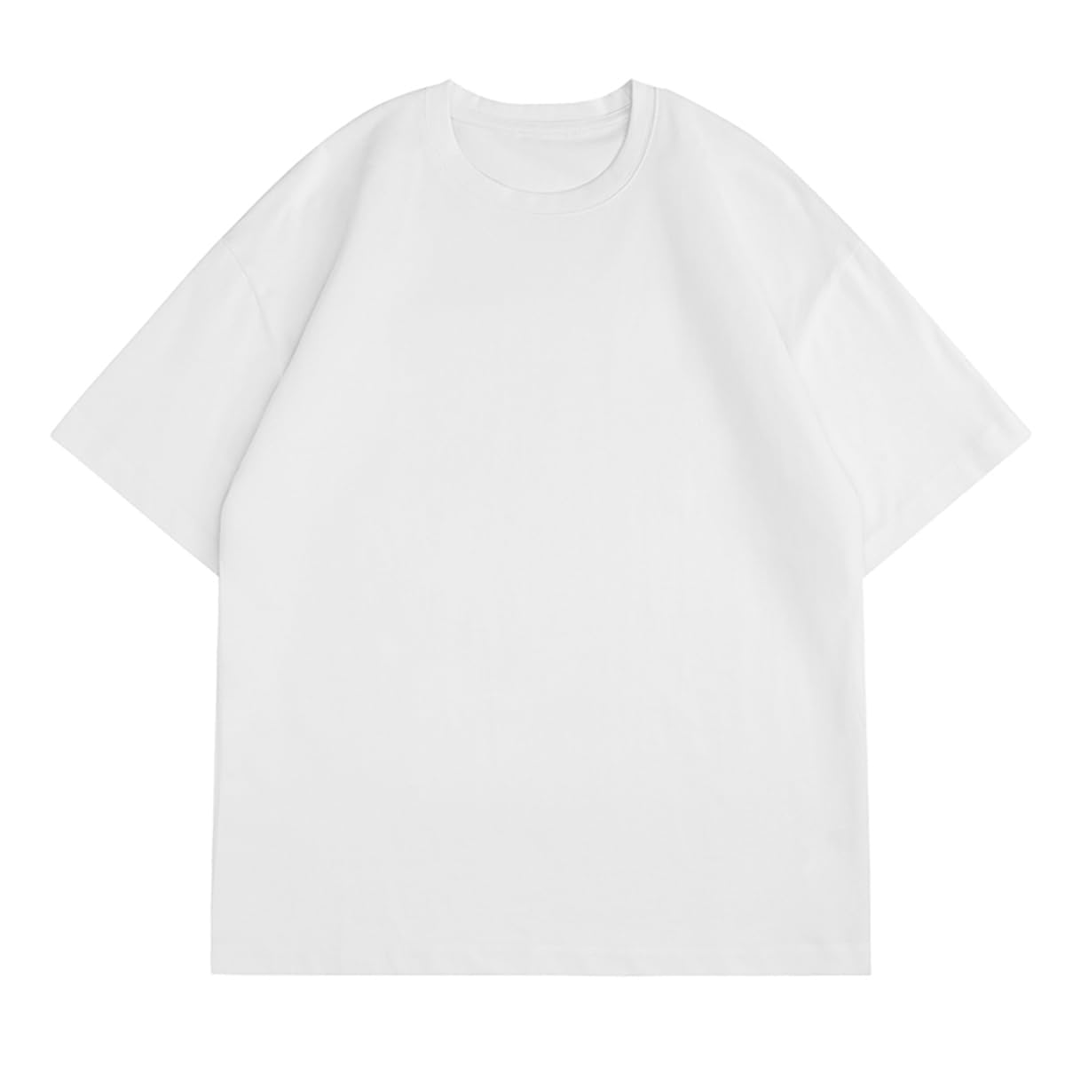 Men's Suede T-Shirt Crew Neck Short Sleeve Casual Breathable Summer Top White - Medaid International
