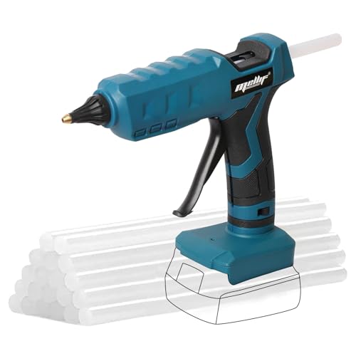 Mellif - Cordless Glue Gun for Bosch 18V Battery, Fast Preheating, 20 Pcs Sticks