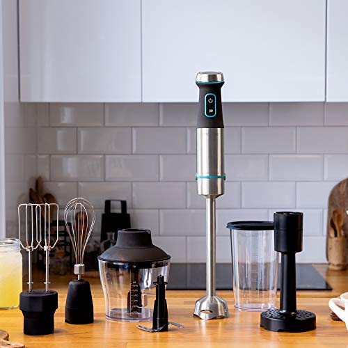 Cecotec - Hand Blender Power TitanBlack 1200 XL, 1200W, CrossBlades, Splash Guard