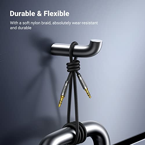 UGREEN - 3.5mm Nylon Braided Audio Cable, Male to Male, Hi-Fi Stereo Sound, 3FT