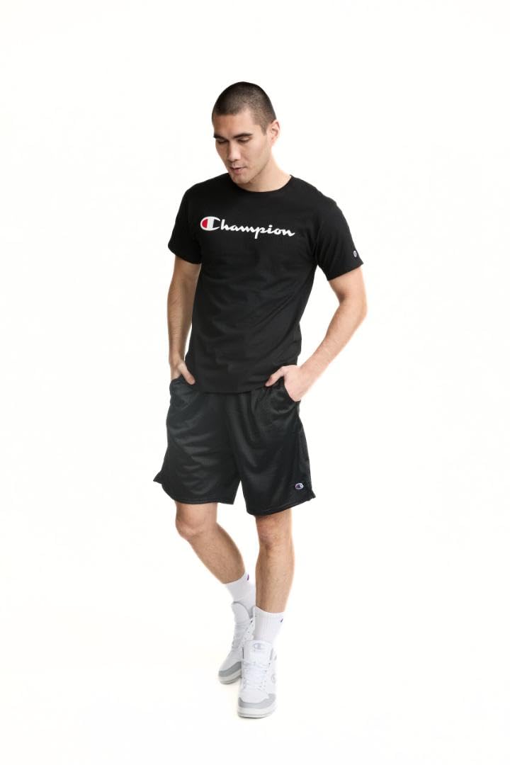 Champion mens Classic T-shirt, Classic Script T Shirt, Black-y06794, XX-Large US - Medaid International