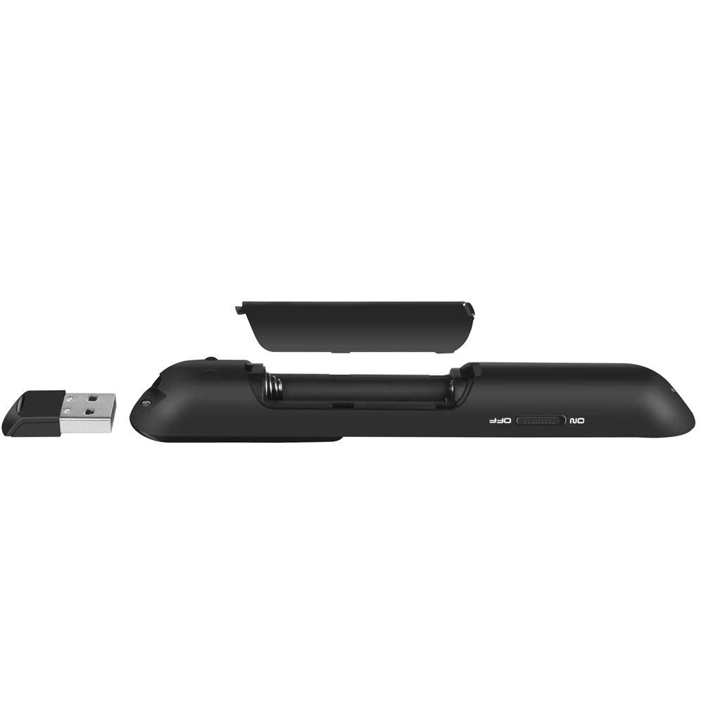 Wireless Presenter, Hyperlink Volume Control Presentation Clicker RF 2.4GHz USB PowerPoint Clicker Presentation Remote Control Pointer Slide Advancer (Black) - Medaid International