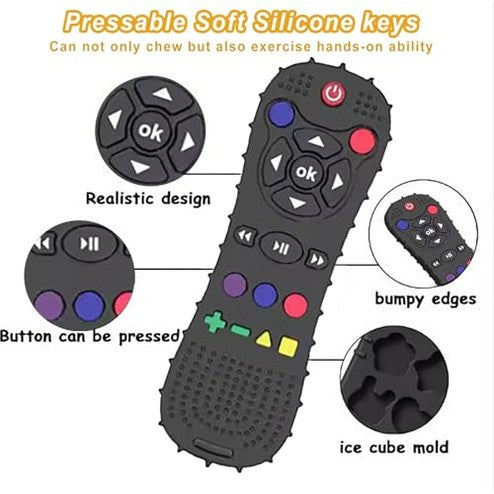 Tony Stark - Silicone Baby Teether for 3+ Months, Food Grade, Biting Skills, Color Recognition