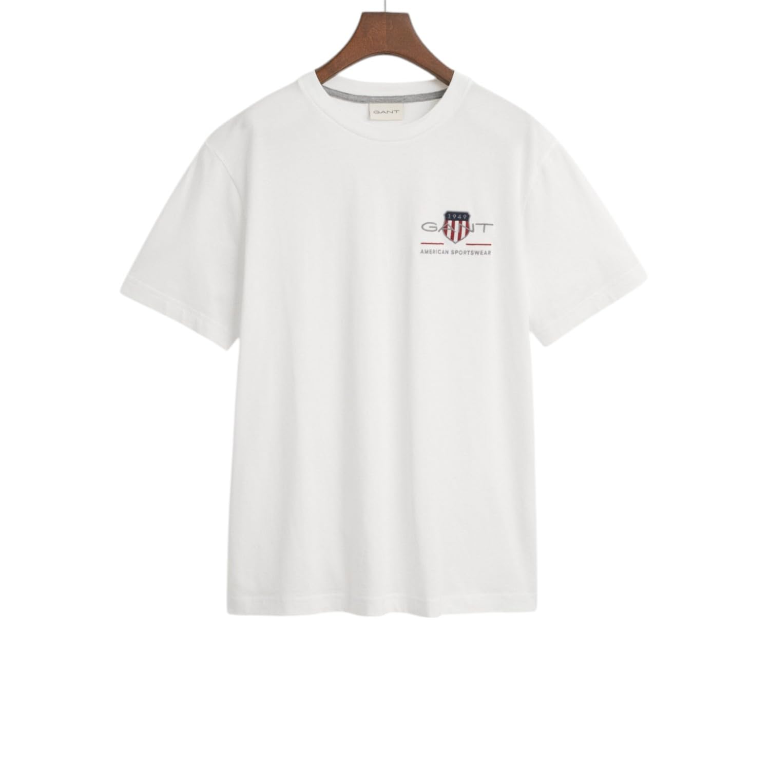 GANT Mens Reg Archive Shield Emb Ss T-shirtT-Shirt, White, 3X-Large - Medaid International