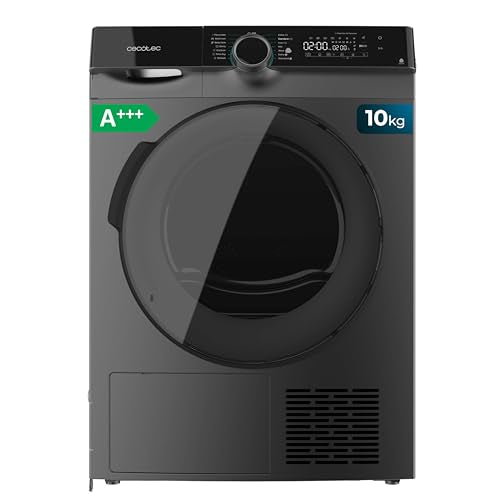 Cecotec - 10 kg Heat Pump Dryer with Inverter Motor, Low Consumption, Easy Ironing