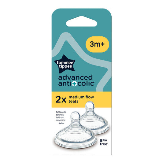 Advanced Anti-Colic Baby Bottle Teats, Medium Flow