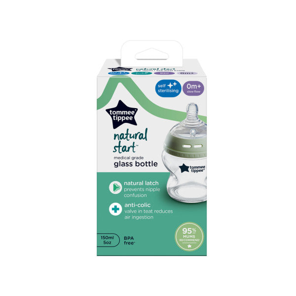 Natural Start Glass Anti-Colic Bottle, 150 ml