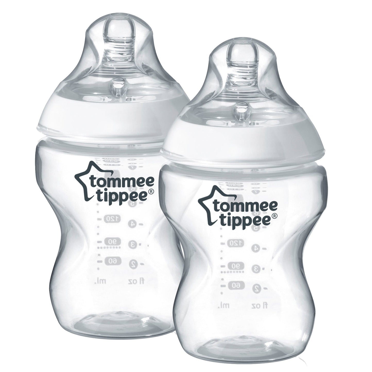 Tommee Tippee Closer to Nature Feeding Bottles (0m+) – 2 Pack