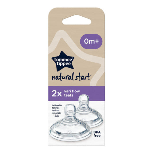 Natural Start Baby Bottle Teats, Vari Flow