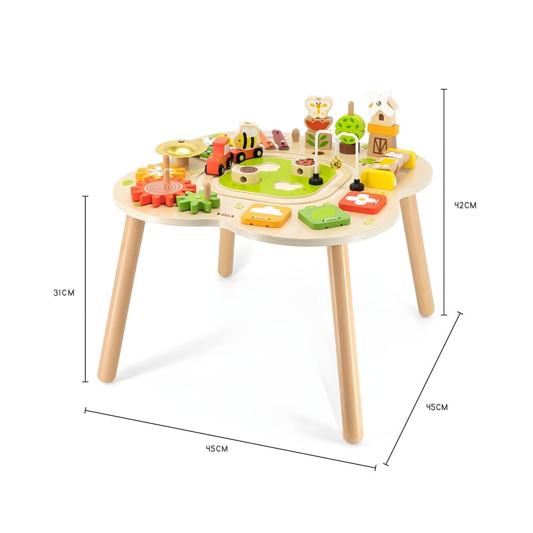 Wooden Montessori Sensory Activity Table | Multi-Functional Play & Learning Station