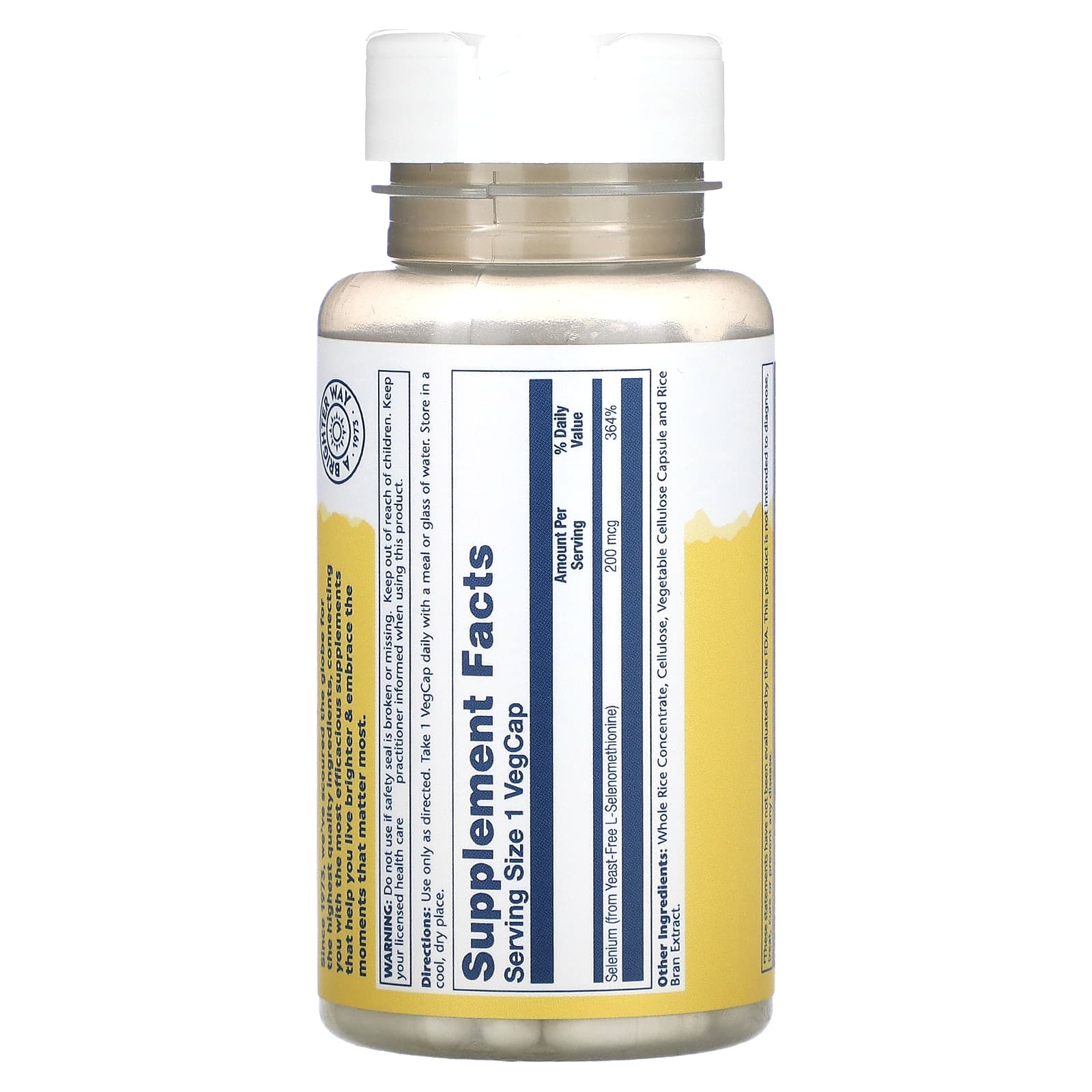 Solaray, Selenium, 200 mcg, 90 VegCaps - Medaid International