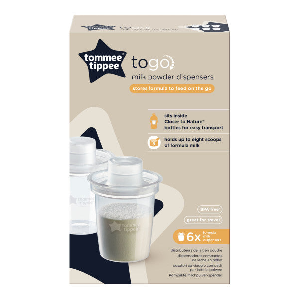 To Go Milk Powder Dispensers x 6pcs
